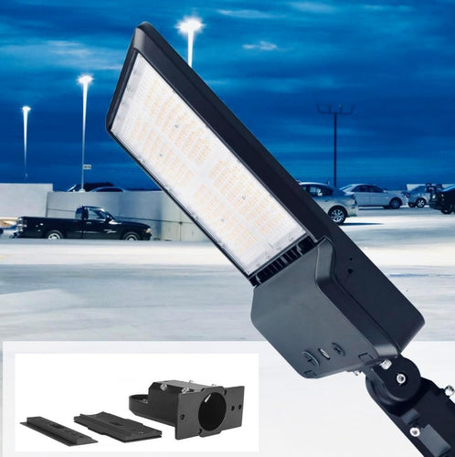 Upgraded M0725 150Watt :M.T.C Canada Commercial Grade LED Street Light 150W 21000lm 3cct (3K-45K-6K) Waterproof Outdoor CUL Input Voltage 100-277VAC/347VAC (150 Watt 3CCT) with A&D Bracket