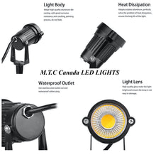 Pack of 10 Piece M0732: M.T.C Canada LED Garden Light 10W Landscape Lights 24VDC Input Voltage : Colour Available 3000K Warm White IP66